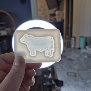 2 inch, Show steer mold, steer mold, show cow mold, farm animal mold, steer mold, cow mold, silicone mold, resin mold, keychain mold, mold