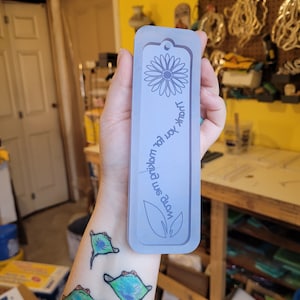 6 inch, Thank you for making me grow Bookmark mold, resin mold, bookmark mold, librarian mold, mold, teacher mold, silicone mold, book mold