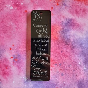 6 inch, Bookmark mold, Matthew 11:28 mold, reading mold, silicone mold, resin mold, bookmark mold, religious mold, faith mold