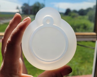2.5 inch, shaker mold, circle tag mold, tag mold, shape mold, dog tag mold, keychain mold, name tag mold, resin mold, silicone mold, mold