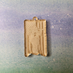 Firefighter mold, resin mold, first responder mold, flag mold, hero mold, hometown hero mold, resin mold, wax mold, keychain mold, mold image 3