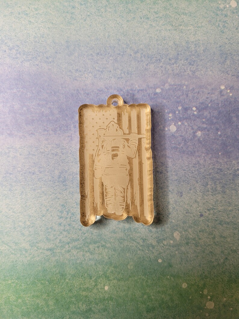 Firefighter mold, resin mold, first responder mold, flag mold, hero mold, hometown hero mold, resin mold, wax mold, keychain mold, mold image 3
