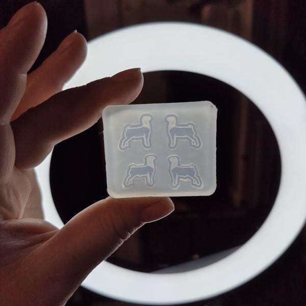 0.6 inch, goat earring mold, show goat mold, Earring mold, goat stud earring mold, silicone mold, show buck earring mold, show animal mold