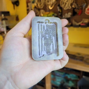 Firefighter mold, resin mold, first responder mold, flag mold, hero mold, hometown hero mold, resin mold, wax mold, keychain mold, mold image 7