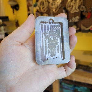 Firefighter mold, resin mold, first responder mold, flag mold, hero mold, hometown hero mold, resin mold, wax mold, keychain mold, mold image 8