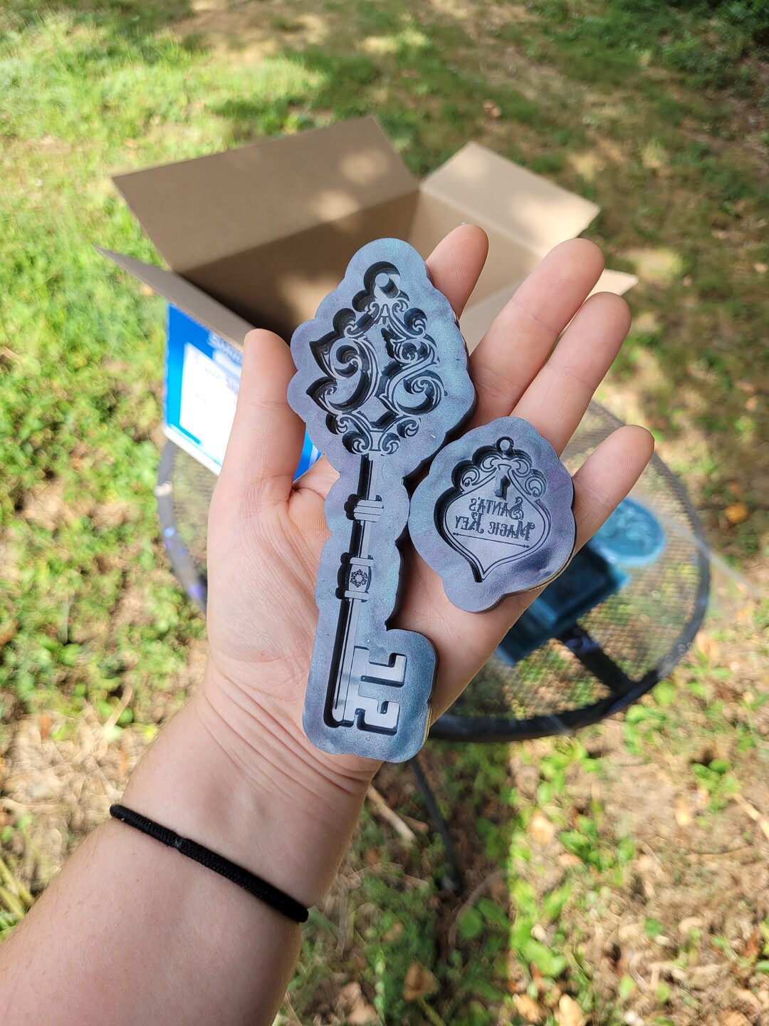 Santa Key With Lock Mold, Santa Key Mold, Lock Mold, Santa Mold