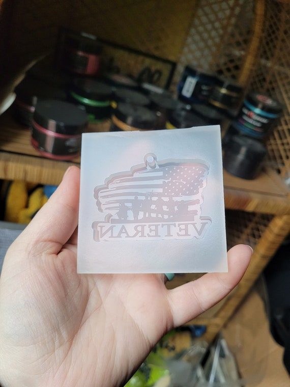 2.5 inch, Veteran mold, resin mold, flag mold, hero mold, hometown hero mold, resin mold, keychain mold, solider mold, military mold, mold