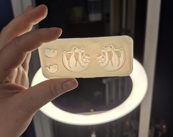 1 inch, sloth earring mold, sloth mold, Earring mold, animal earring mold, silicone mold, cute earring mold, silicone mold, resin mold
