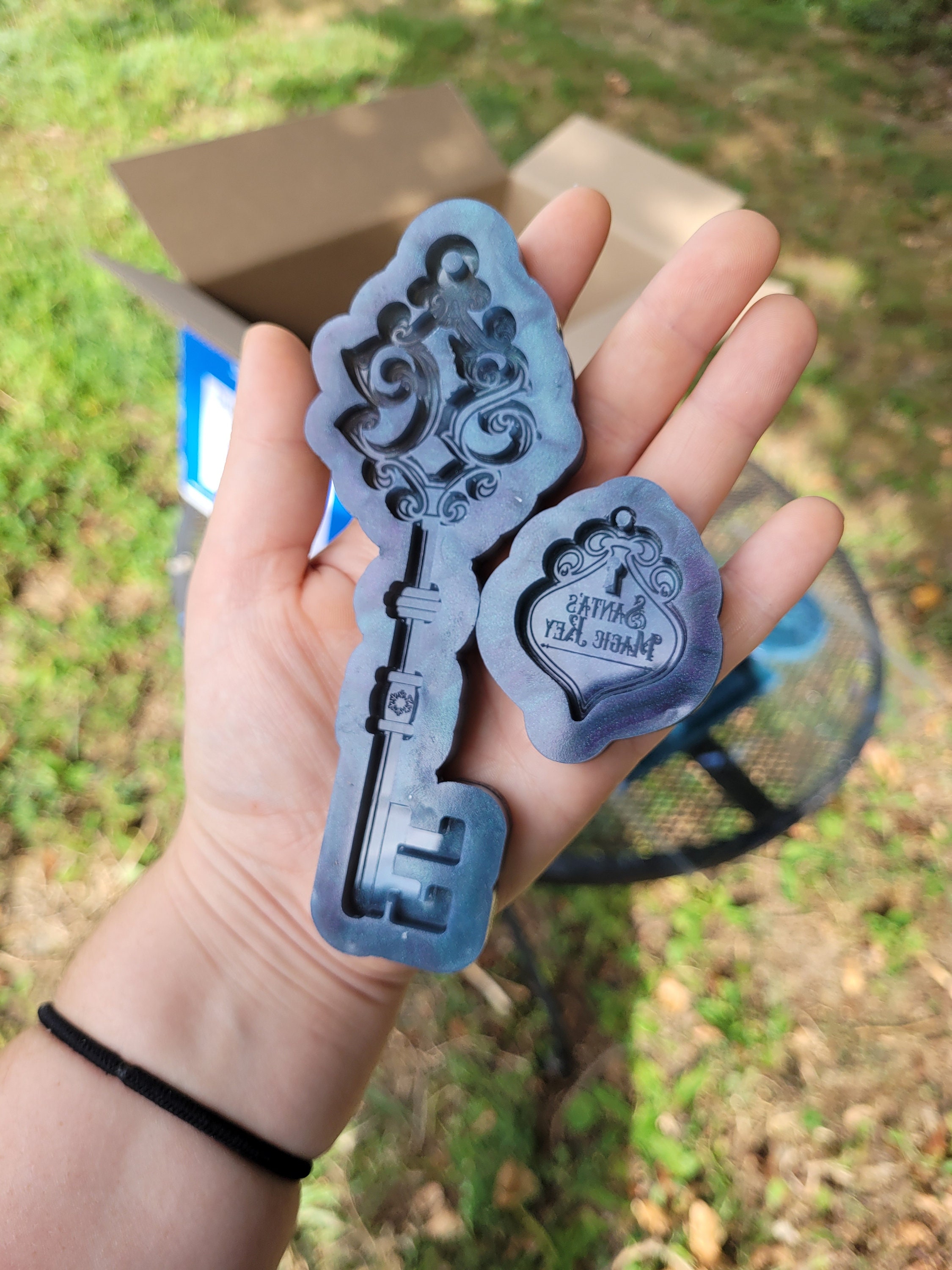 Santa Key With Lock Mold Santa Key Mold Lock Mold Santa Etsy