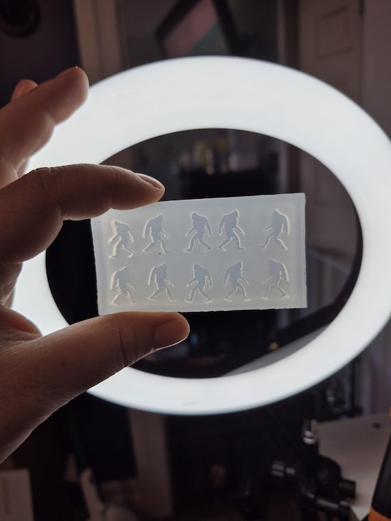 0.6 inch, big foot earring mold, cryptid earring mold, Earring mold, stud earring mold, silicone mold, resin earring mold, uv resin mold