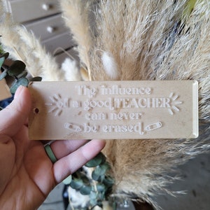 6 inch, The influence of a good teacher can never be replaced Bookmark mold, reading mold, resin mold, bookmark mold, librarian mold, mold