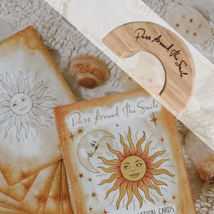 Guided Affirmation Cards and Rainbow Card Holder / Card Stand