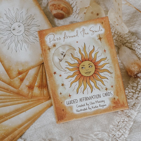 Guided Affirmation Cards - Oracle Cards for Beginners - Positive Affirmation Cards - Tarot - Pass Around the Smile