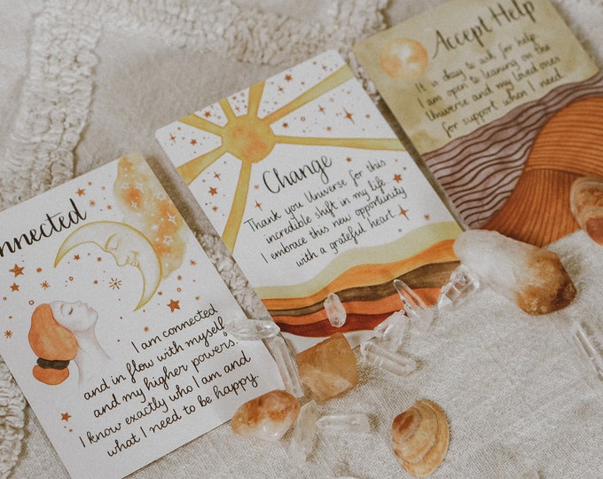 Guided Affirmation Cards ~ Positive Self Love Tarot Oracle Deck, Daily Affirmations for Confidence and Clarity