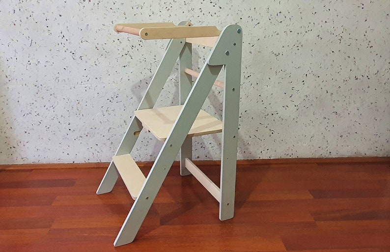 Kitchen Helper Tower Folding Helper Tower Learning Tower Etsy