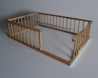 Montessori Floor Bed - Twin Size Wooden Toddler Bed Frame for Child Development, Ideal Kids Room Furniture, Safe & Low Twin Bed for Children