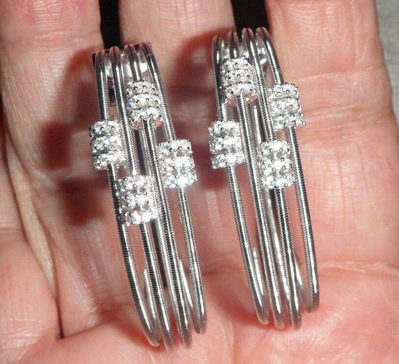 orgablanca カプリピン Pave Triple Circles Signty CZ Black Rose Yellow or Sterling