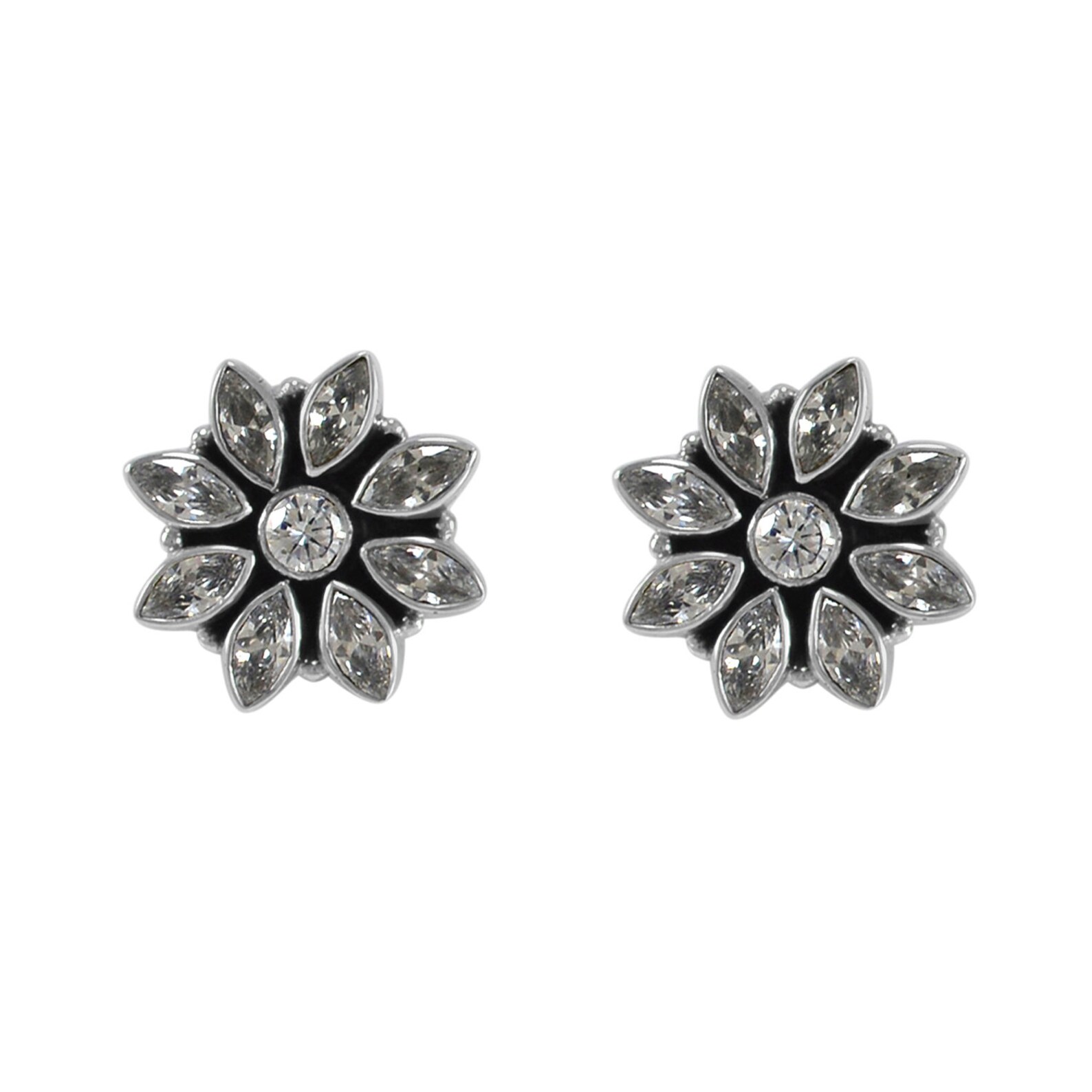 Big round stud earrings In Sterling Silver 92.5 Turquoise Etsy