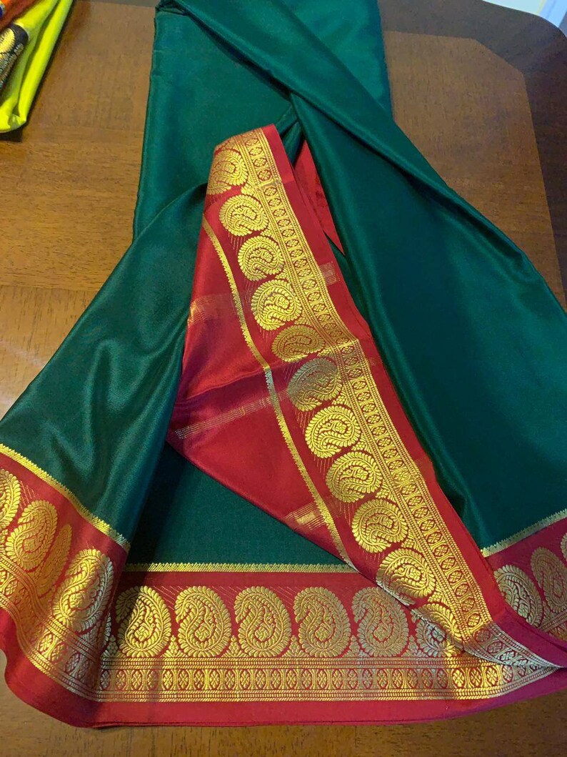 Exclusive Pure Handloom Mysore Silk Saree with rich handwoven Pure Silk Saris on Sale