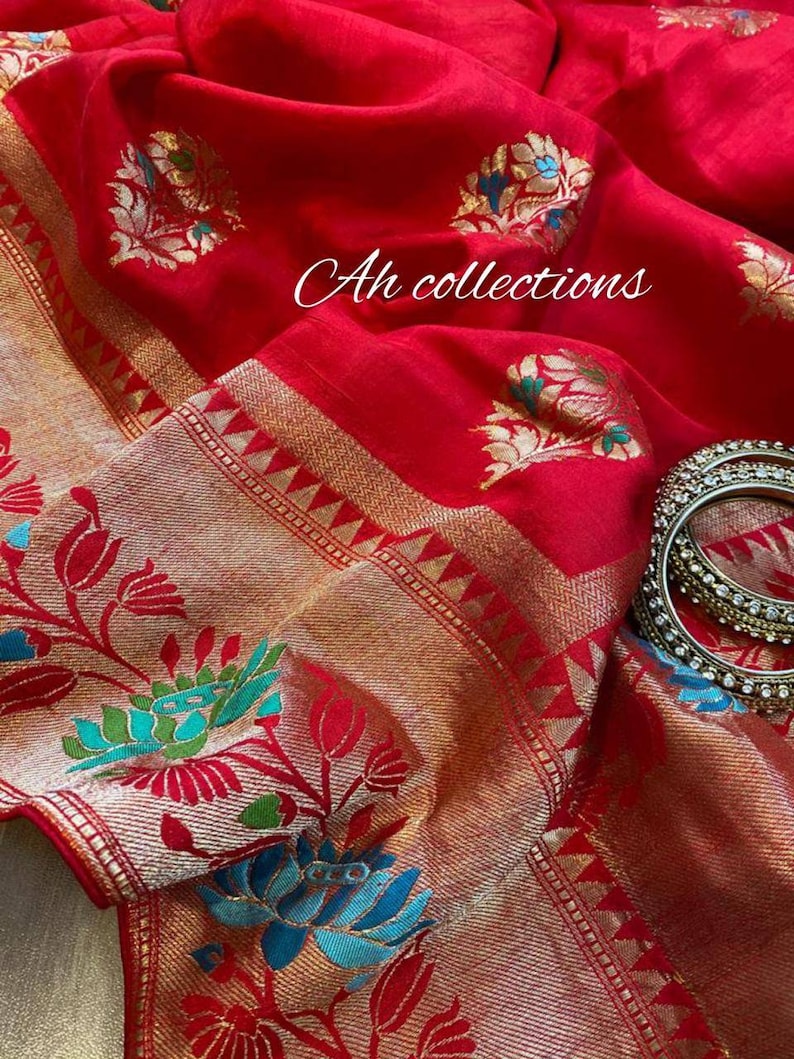 Exclusive Designer Pure Munga Silk Saree with Zari weaving border Pure Silk Saris on Sale