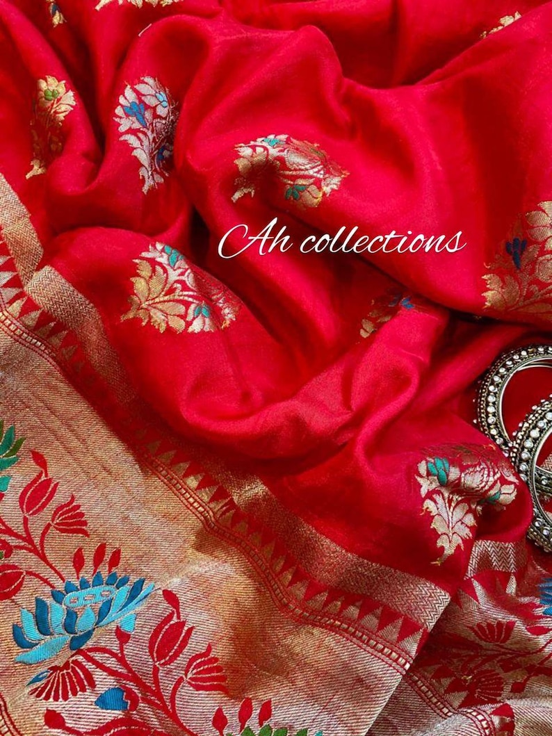 Exclusive Designer Pure Munga Silk Saree with Zari weaving border Pure Silk Saris on Sale