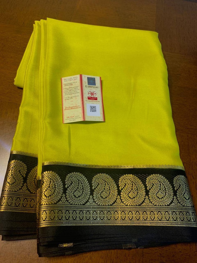 Exclusive Pure Handloom Mysore Silk Saree with rich handwoven Pure Silk Saris on Sale