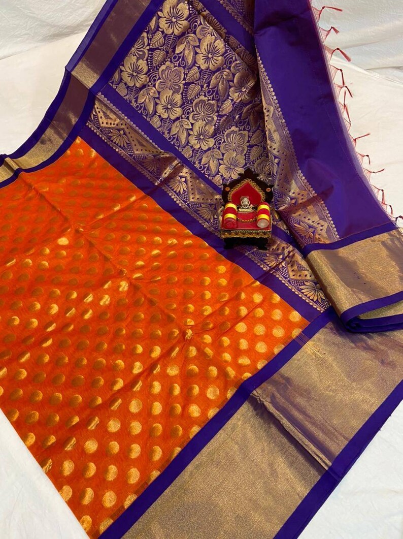 Exclusive Chanderi Kuppadam Silk Saree Rich Zari Woven Pure Handloom Silk Saris