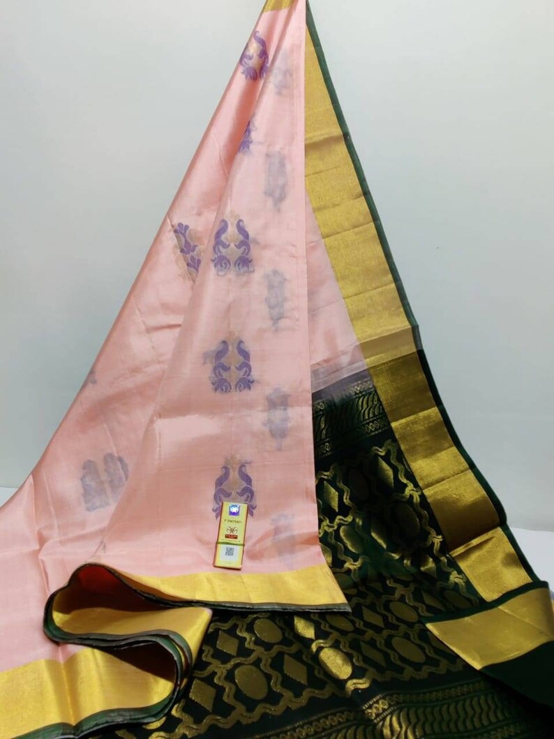 Exclusive Pure Handloom Pure Kanchipuram Silk Sarees with zari weaving Pure Silk Sari