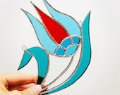 Stained Glass Istanbul Ottoman Tulip Flower Suncatcher Window Ornament Home Gift Home Decoration