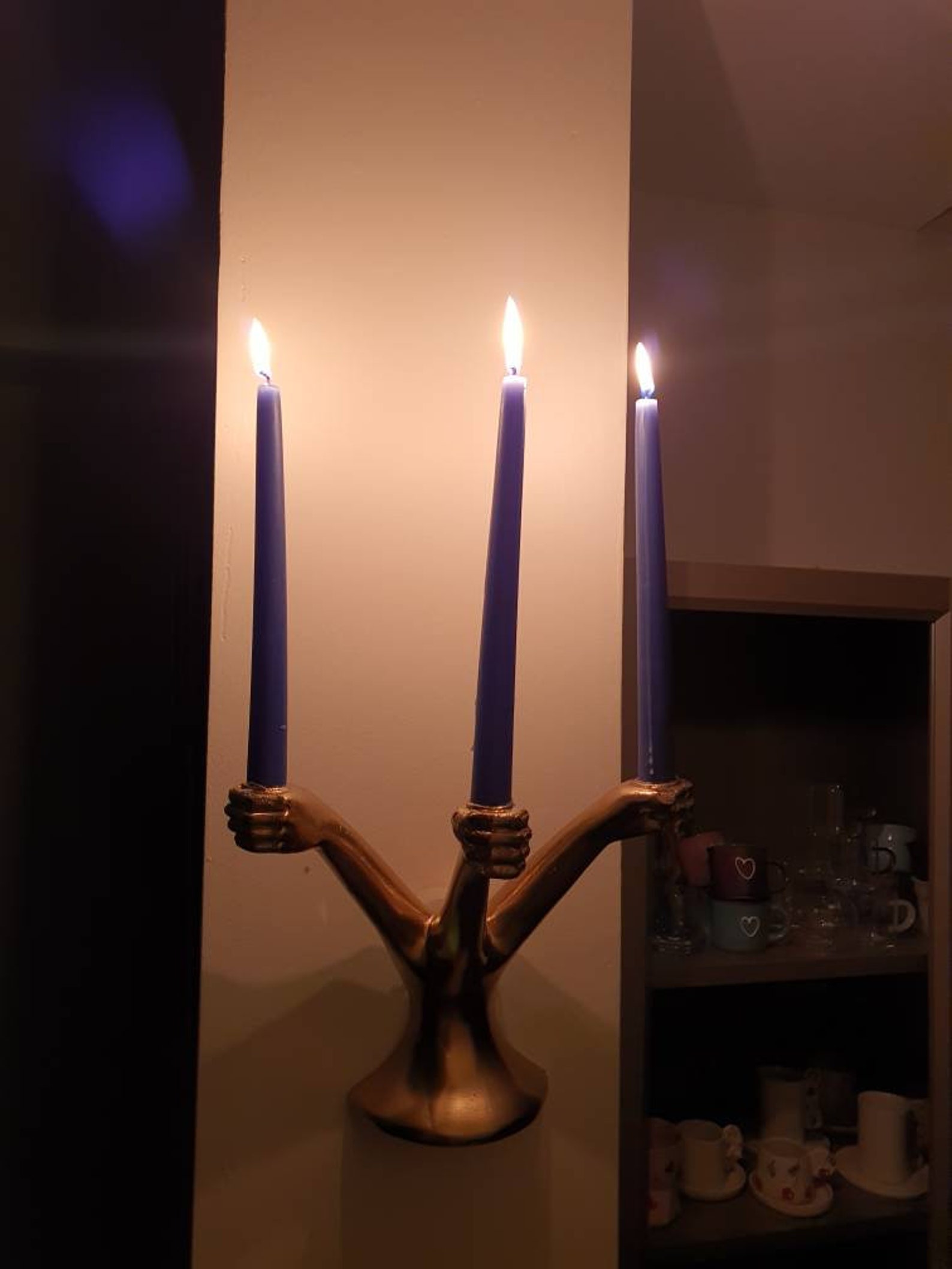 Wall mounted 3 hands candle holder new design Etsy