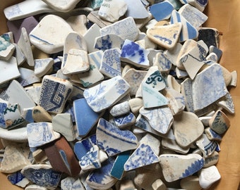 Hallazgos de campo, cerámica pulida, tamaño pequeño y mediano, materiales para manualidades, joyería, mosaico, colorante azul, arte y manualidades.