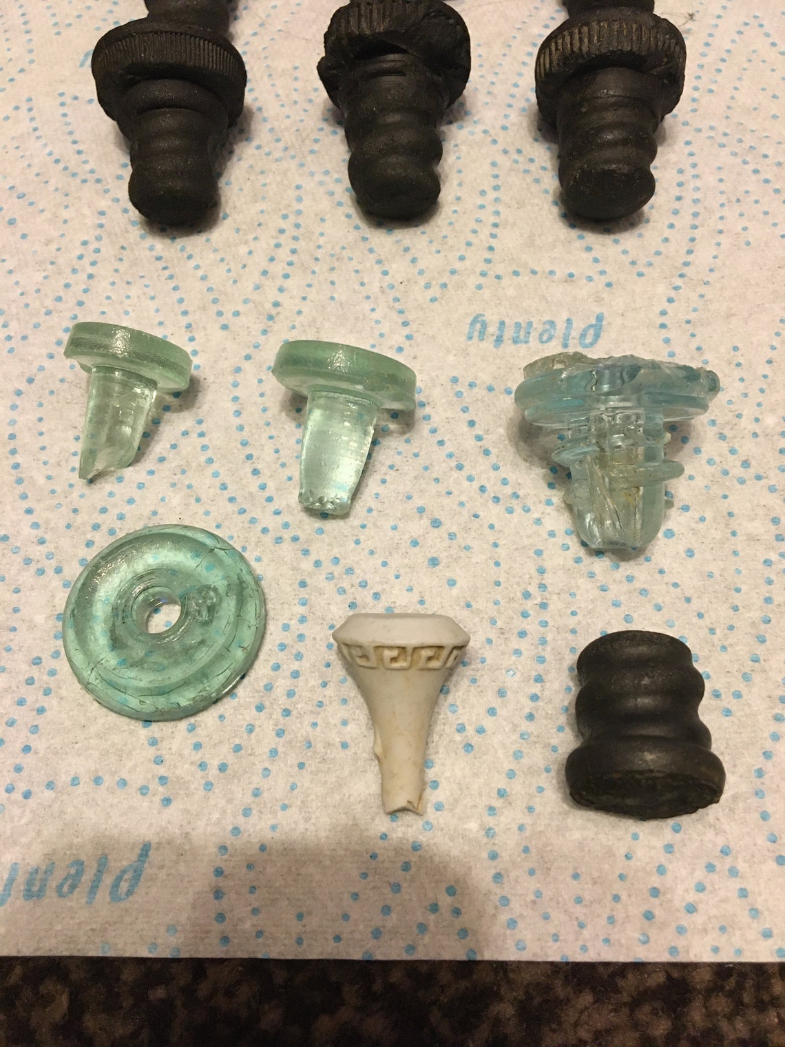 Antique Glass Stoppers Rubber Stoppers Glass Jars Finds Craft Etsy