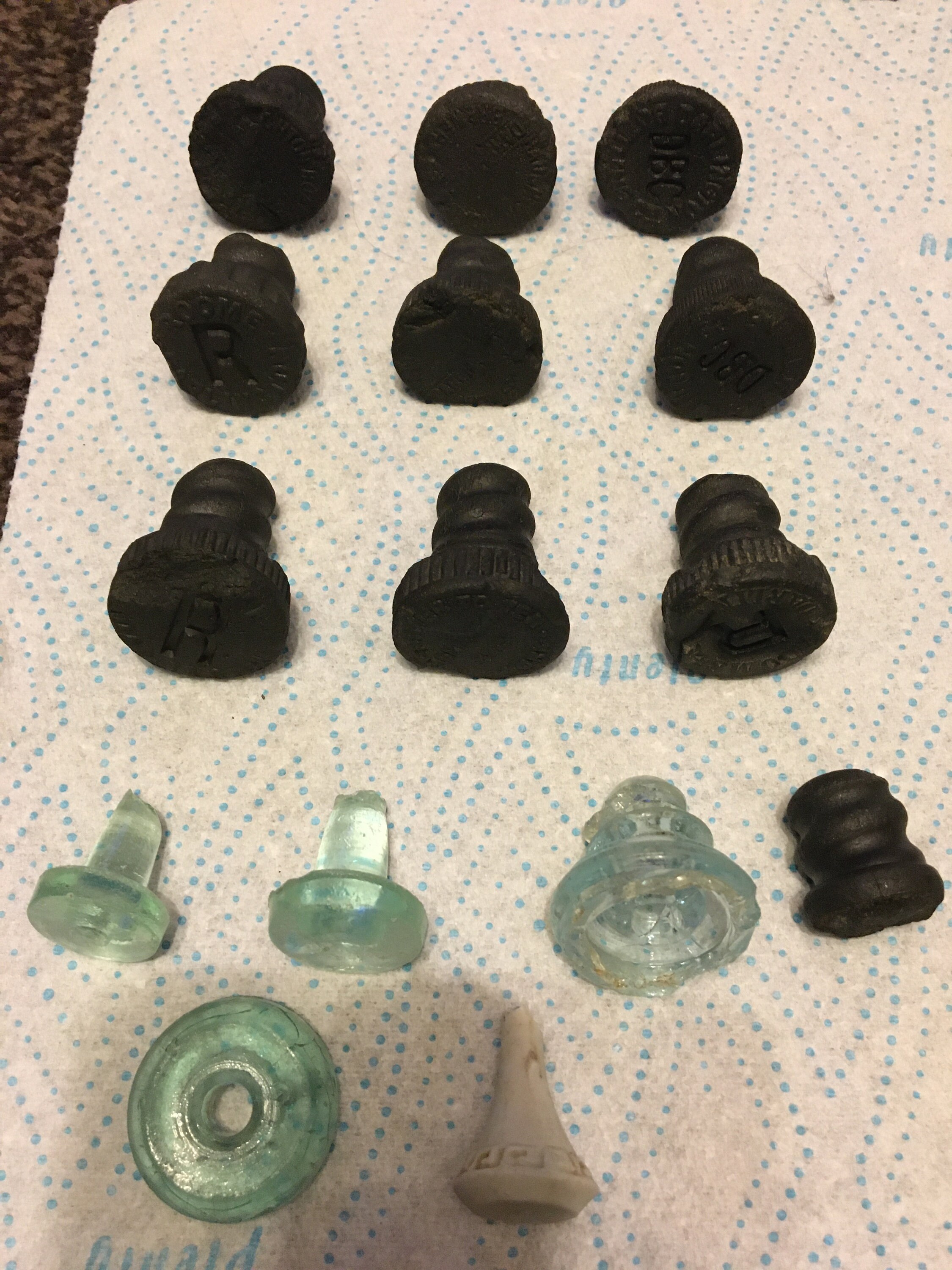 Antique Glass Stoppers Rubber Stoppers Glass Jars Finds Craft Etsy