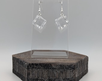 Quirky Small Ice Cube Drop Earrings
