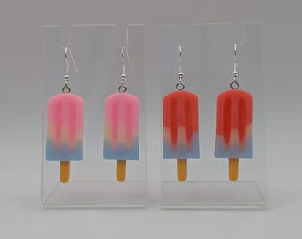 Quirky Summer Gradient Ice Lolly Earrings Drop Earrings