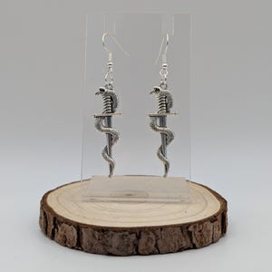Statement Imitation Snake Sword Earrings