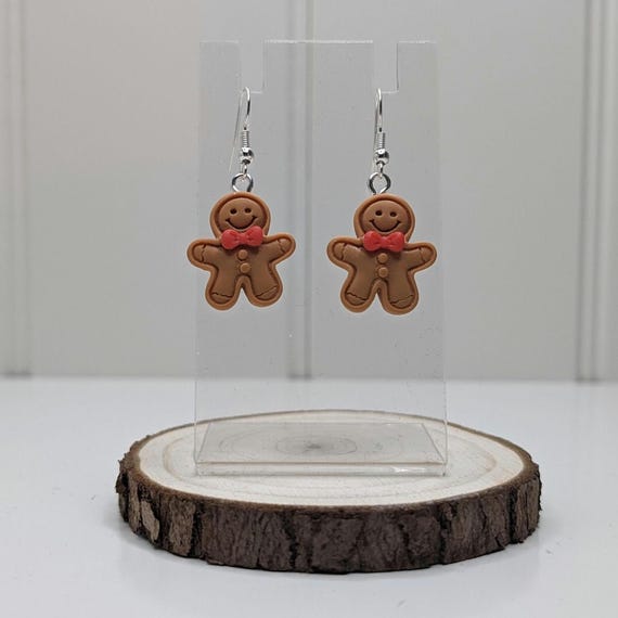 Quirky Festive Christmas Gingerbread Man Earrings
