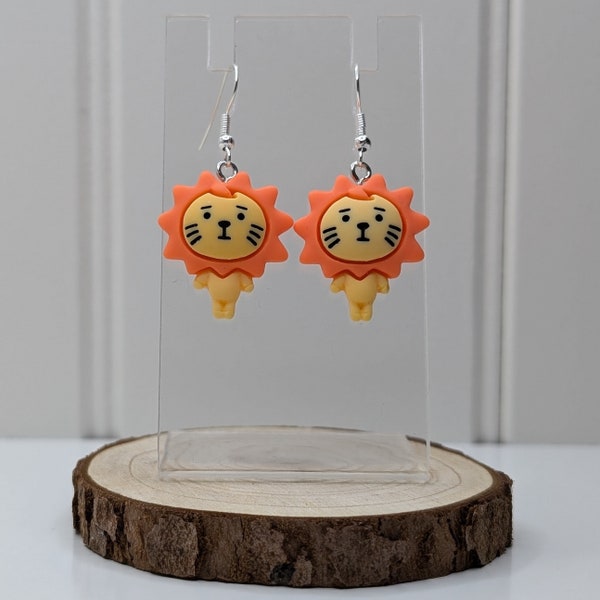 Quirky Lion Drop Earrings