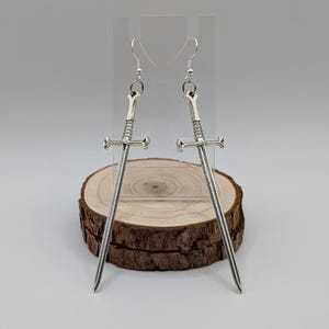 Large Alternative Statement Imitation Sword Drop Earrings