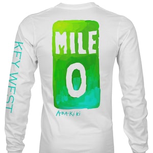 Mile Marker Zero Key West Comfy Soft Easy to Wear Sun Shirt SPF 50 Performance Long Sleeve T Shirt Nautical Florida Beach Shirt by Abakiki™