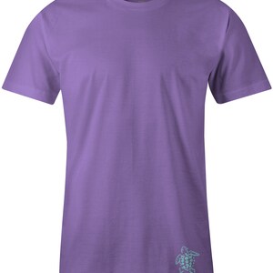 Abakiki™ Island Manatee Womens Hand Screen Printed 100% PreShrunk Cotton T Shirt, Island Manatee, Violet T Shirt image 2