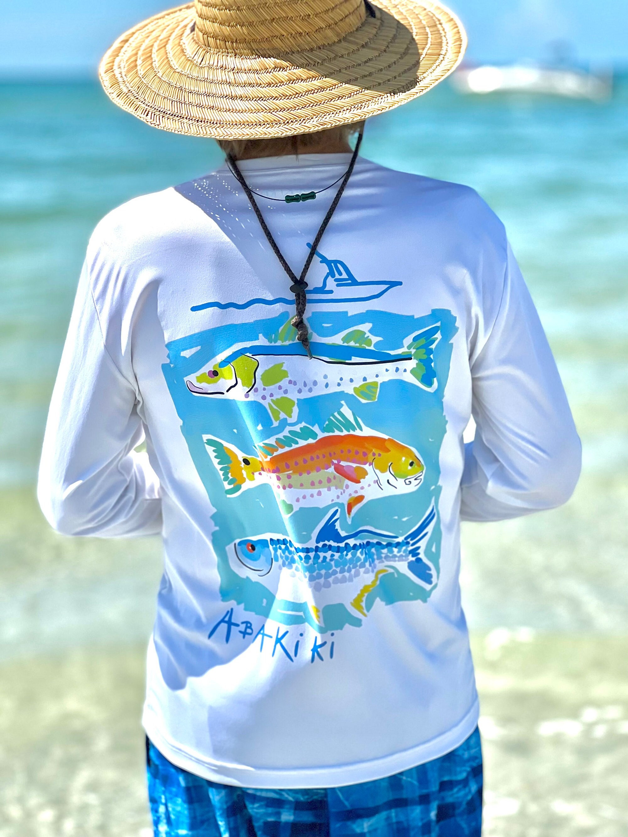 Guy Harvey Redfish Seatrout Long Sleeve Boys Tee Shirt in White, Yellow or  Navy