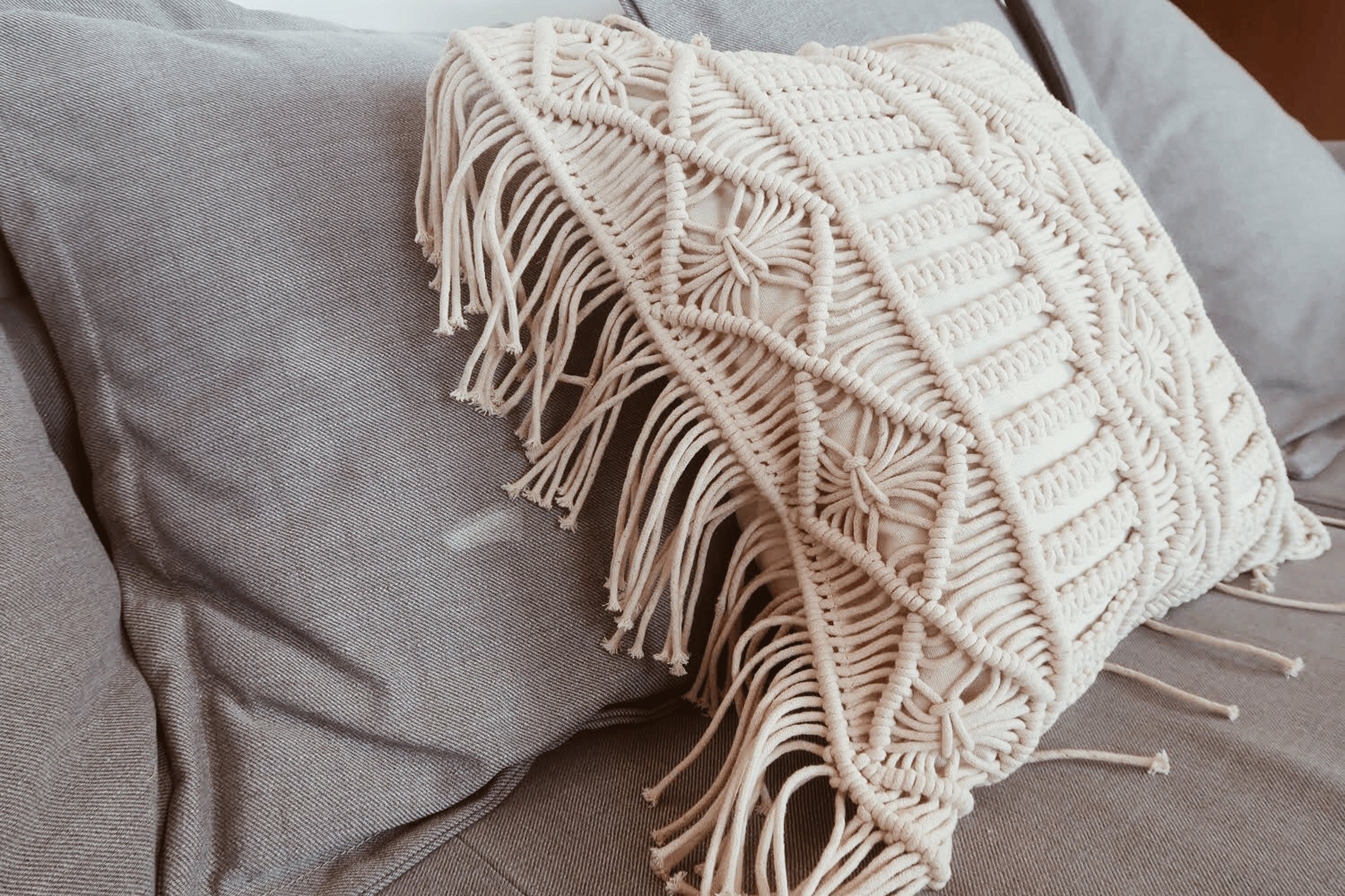 Macrame Cushion Macrame Cushion Housewarming Gift Macrame Etsy