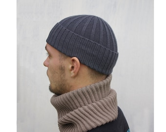 Kaschmir Beanie slouchy Fischerhut. Kuschelig, warm gestrickt. Unisex. Bestes Geschenk für Sie und Ihn