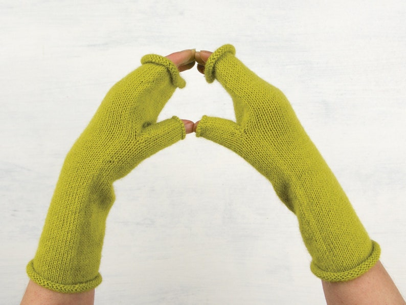 Alpaca gloves with THUMB arm warmers mittens