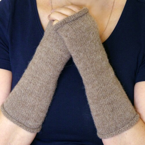 ALPACA fingerless gloves wrist warmers mittens. Choose color, size. Perfect strong, circular knitting no stitching. Nice gift