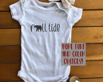 Future Tailgater Alabama Crimson Tide Baby Football Brown Onesie