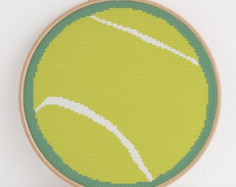 Tennis Ball Cross Stitch Pattern