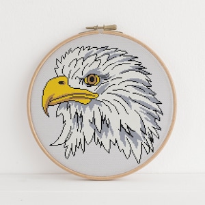 Weißkopfseeadler Kreuzstich Muster majestätische Natur American National Bird Design 5 Farben