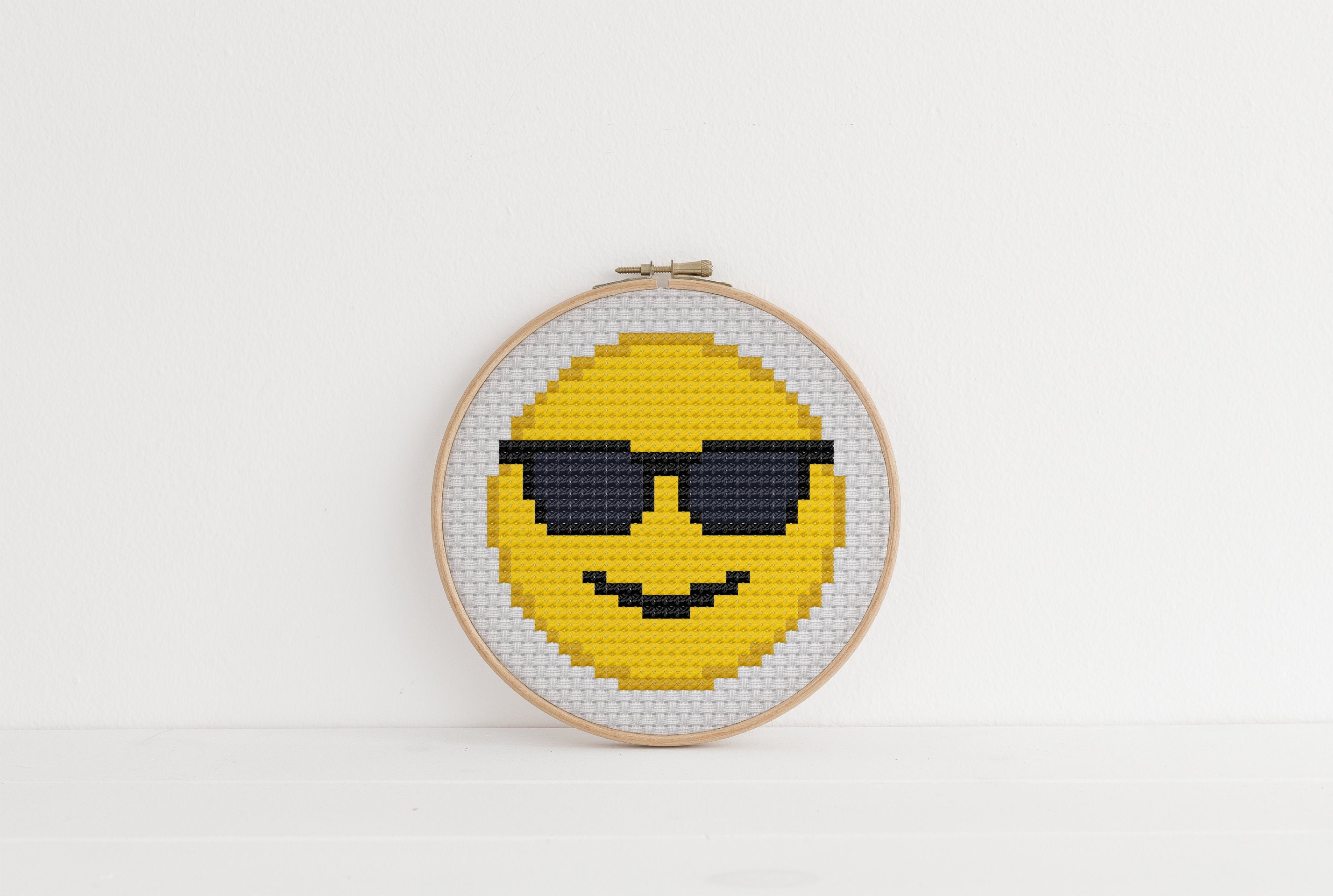 Rare Vintage Smiley Collectibe Toy Emoji Wearing Sunglasses Full